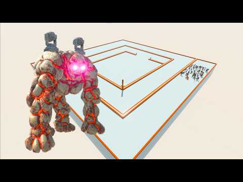 Escape from the Lava Golem - Last Survivor - ARBS #dino #games  #animalrevoltbattlesimulator