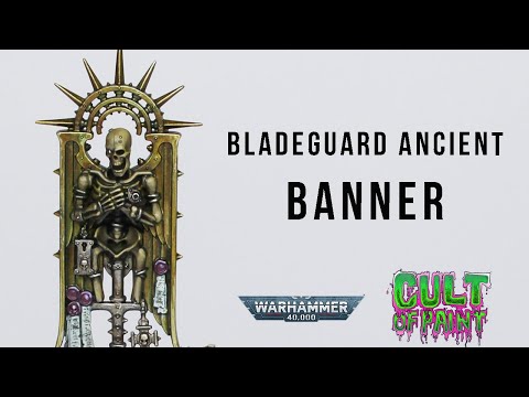 How to Paint the Bladeguard Ancient Banner from the new 9th Edition Warhammer 40k box - INDOMITUS