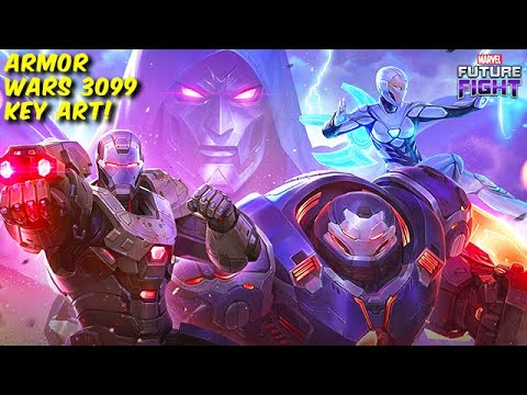 ARMOR WARS 3099 key art! HULKBUSTER IW is yikes damage - Marvel Future Fight
