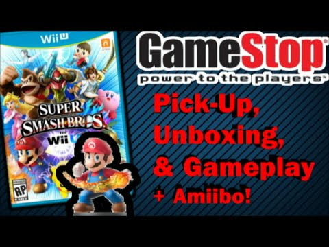 Super Smash Bros. for Wii U Pick-Up, Unboxing, & Gameplay + Amiibo! (60FPS)