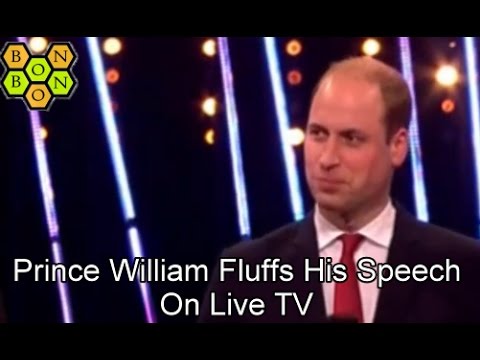 Prince William fluffs his speech to Michael Phelps at the BBC Sports Personality Awards 2016