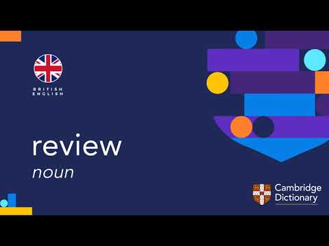 How to pronounce review (noun) | British English and American English pronunciation