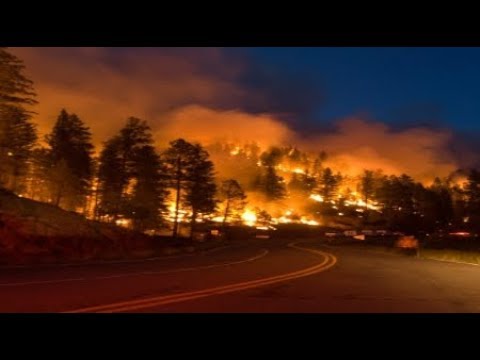 BREAKING New Mexico Forest fire burns empty Boy Scouts buildings & Homes Threatened June 1 2018 Video