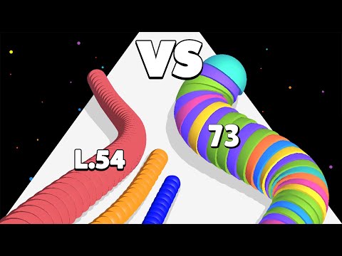 SNAKE COLOR .vs SLUGGY RUN - Colorful ASMR Gameplay Walkthrough