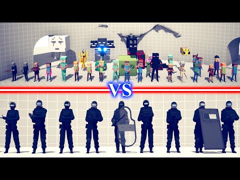 MINECRAFT TEAM vs SWAT TEAM - Totally Accurate Battle Simulator TABS