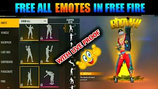 How To Unlock All Emotes In Free Fire For Free II Free All Emotes Trick II 100% Working Trick