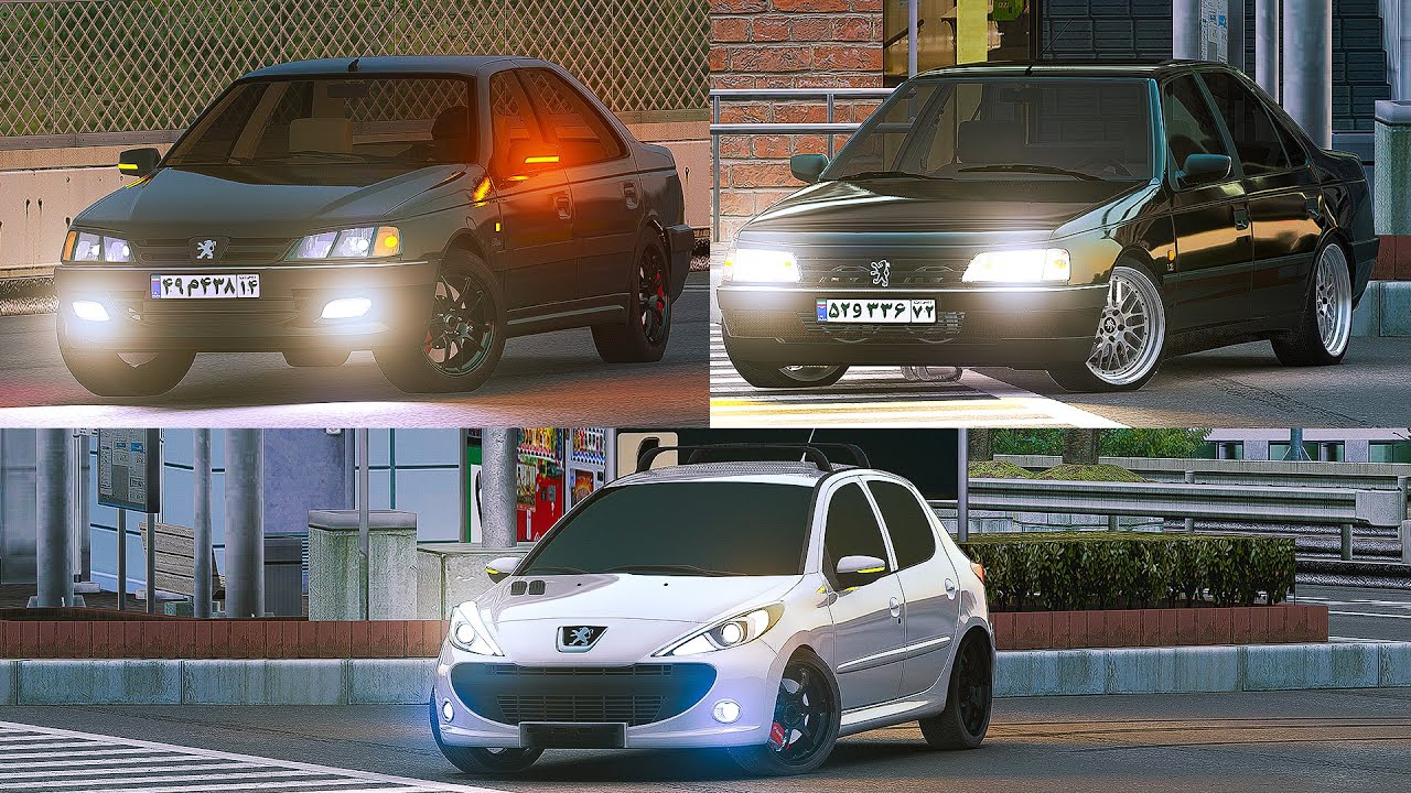 کورس با 405 و 207 و پارس 🔥 - Assetto Corsa