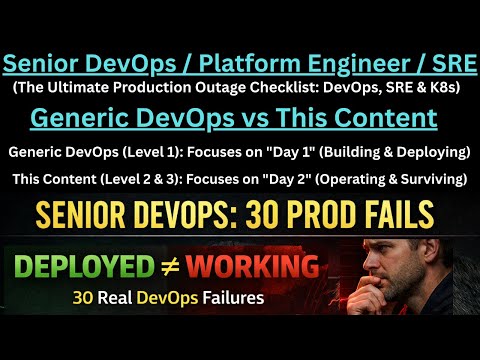 Senior DevOps: 30 Real Senior DevOps Incidents Nobody Trains You For (CI/CD, Kubernetes, Releases)!