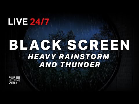 ???? Powerful Rain and Thunder Sounds for Sleeping | Black Screen Rainstorm - Sleep Sounds