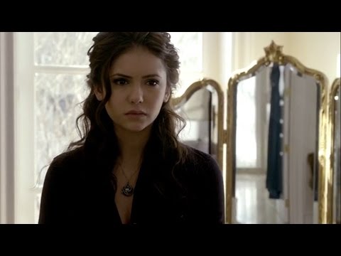 The Vampire Diaries 1x19 Elena's preparing, Damon shows up and talks about Stefan
