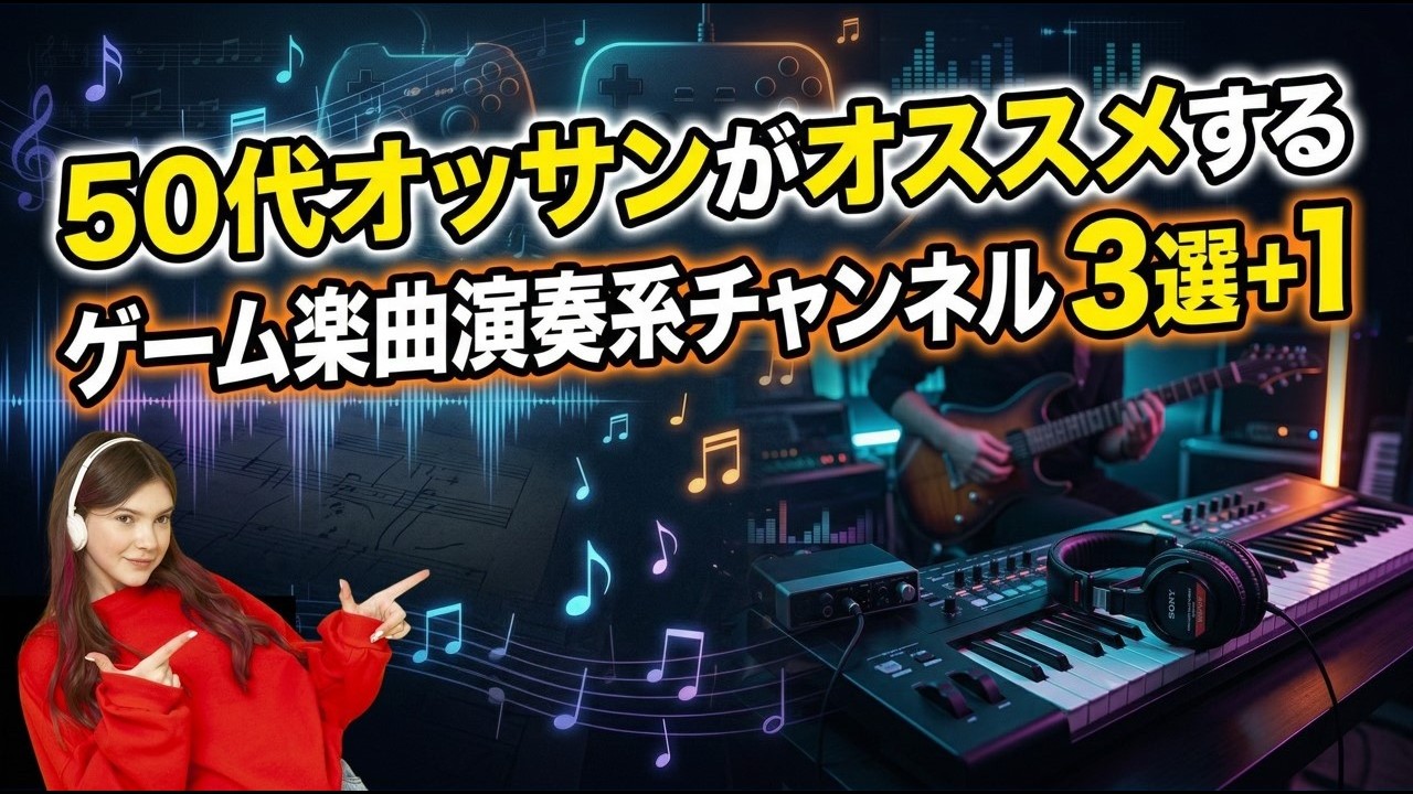 50代のオタクおっさんがオススメする　レトロゲーム楽曲演奏系チャンネル　3選+おまけ1選
