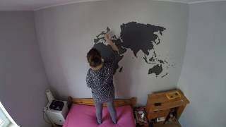 Malowanie mapy na ścianie z rzutnika || World map painting on the wall using projector.