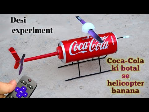How to make soda can Helicopter at home from coca cola can at for @Desiexperiment795