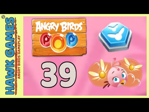 Angry Birds Stella POP Bubble Shooter Level 39 - Walkthrough, No Boosters