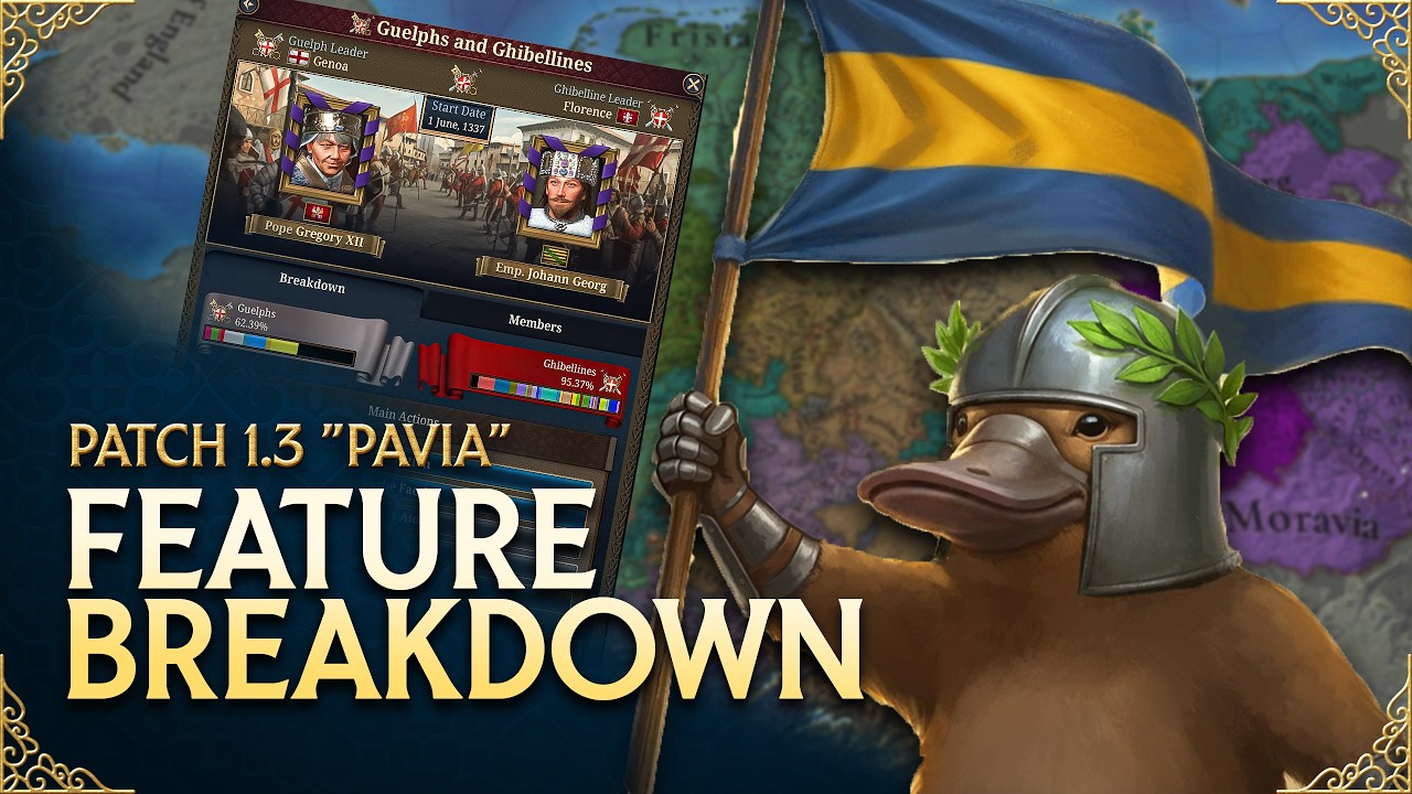 Europa Universalis V - Update 1.3 "Pavia" Feature Breakdown
