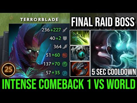 Craziest Intense Comeback 1 Vs All Terrorblade Final Raid Boss Vs Godlike Ursa HARD CARRY BUILD DotA