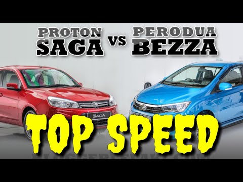 TOP SPEED PERODUA BEZZA 1.3L VS PROTON SAGA 1.3L | Projek62