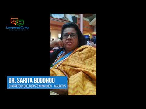 Dr Sarita Boodhoo - Bhojpuri an essential language for Mauritian Heritage