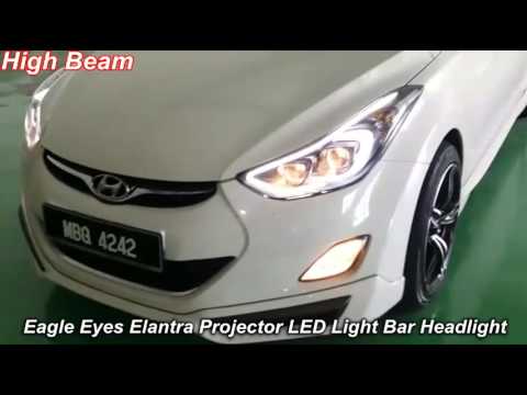 Eagle Eyes Latest Elantra LED Bar Dual Projector Headlight