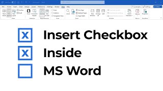 How to Insert Checkbox Inside Word
