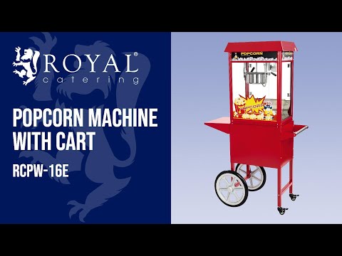 video - Popcorn Machine with Cart - red