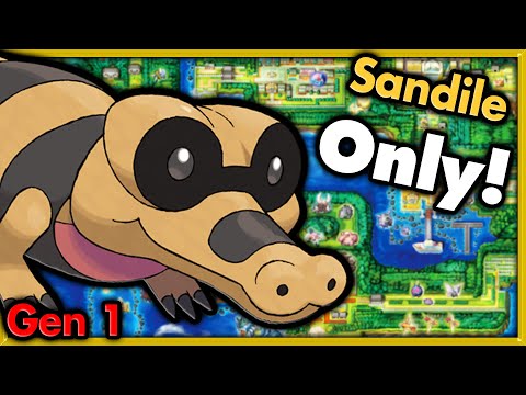Can I Beat Pokemon Yellow with ONLY Sandile? 🔴 Pokemon Challenges ► NO ITEMS IN BATTLE