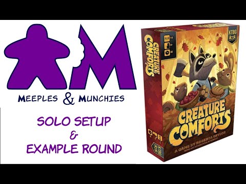 Meeples & Munchies presents: Creature Comforts Solo Setup & 1 Round Playthrough