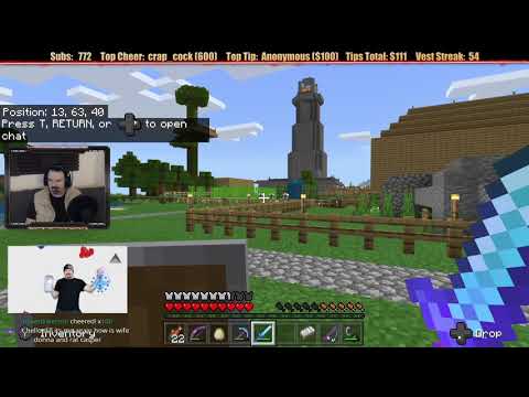 Minecraft "Chill Stream" April 27, 2020 pt2 - Starting the Greco-Roman Build