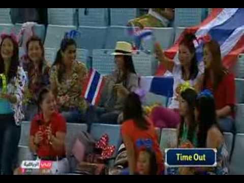 17th Asian senior Men's volleyball championship 2013 THA 3 - LIB 1 set 3 ต่อ