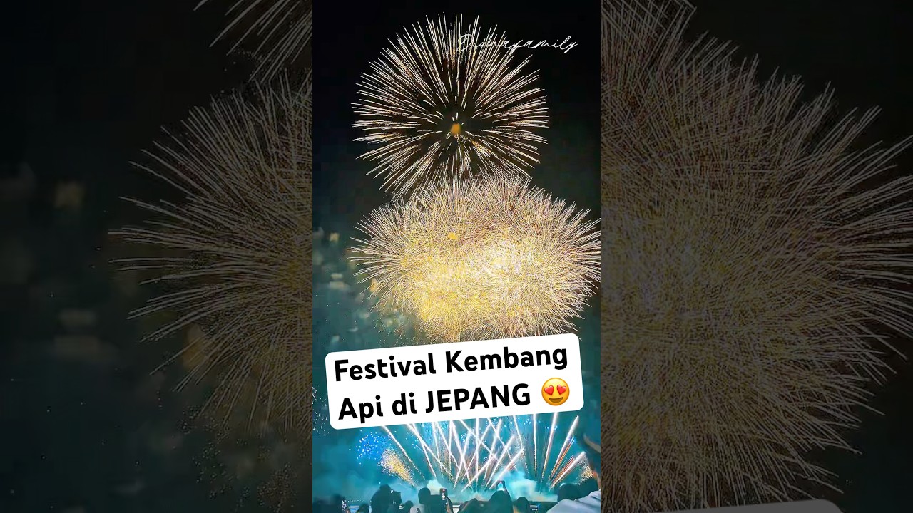 Festival kembang Api di Jepang Indah banget 😍🥰 #diunafamily #kehidupandijepang #fireworks #shorts