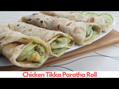 Chicken Tikka Paratha Roll | Chicken Paratha Roll Recipe | Spicy Cafe