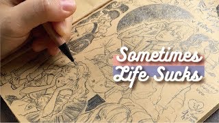 Sometimes life sucks, but I still want to doodle #1｜跟我一起畫完一整頁！