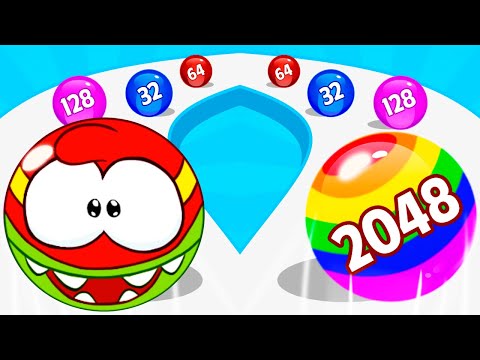 Om Nom Run vs Ball 2048 Run - Dancing Ball Fun Games Gameplay (Android IOS)