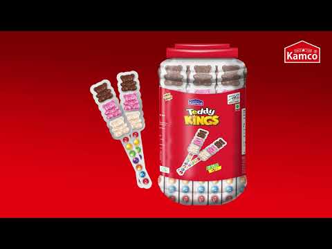 Kamco Teddy King Mini Beans with Choco, Milk & Strawberry Paste
