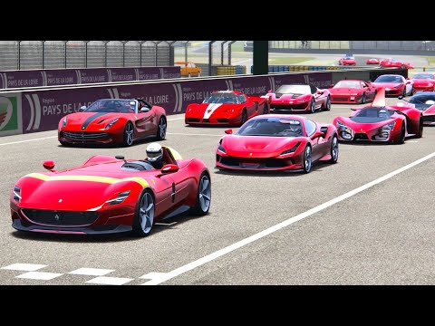Ferrari Monza SP1 vs Ferrari Supercars - Le Mans 24h Circuit