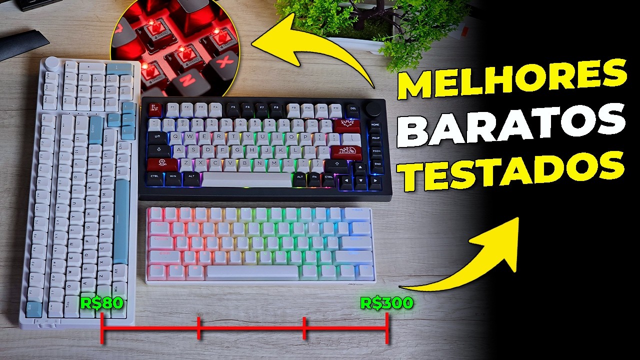 TOP 6 Únicos Melhores Teclados Mecânicos Baratos Custo Benefício 2024! Com e Sem Fio