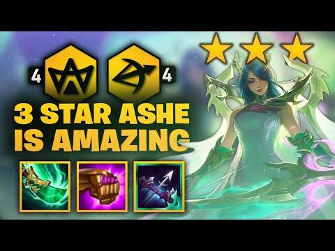 4 RANGER 3 STAR ASHE CARRY!! WITH 4 MYSTIC | Teamfight Tactics Patch 11.14