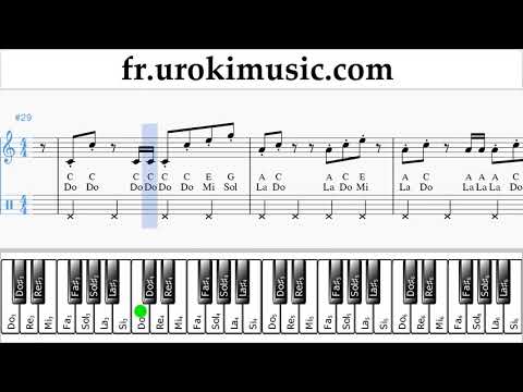 Cours de Piano (main droite) Imagine Dragons - Thunder Tuto Partitions um-i829