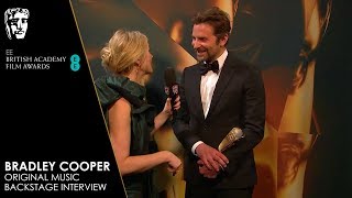Bradley Cooper Reacts to Winning Original Music for A Star Is Born | EE BAFTA Film Awards 2019