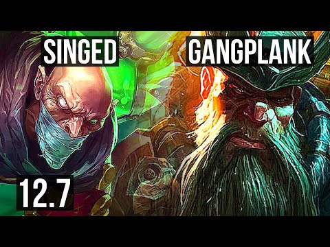 SINGED vs GP (TOP) | Rank 5 Singed, 13/2/12, Legendary, 300+ games | NA Grandmaster | 12.7