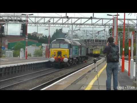 57002 + Ex Works 57309 on (0Z36) @ Stafford 31/05/12