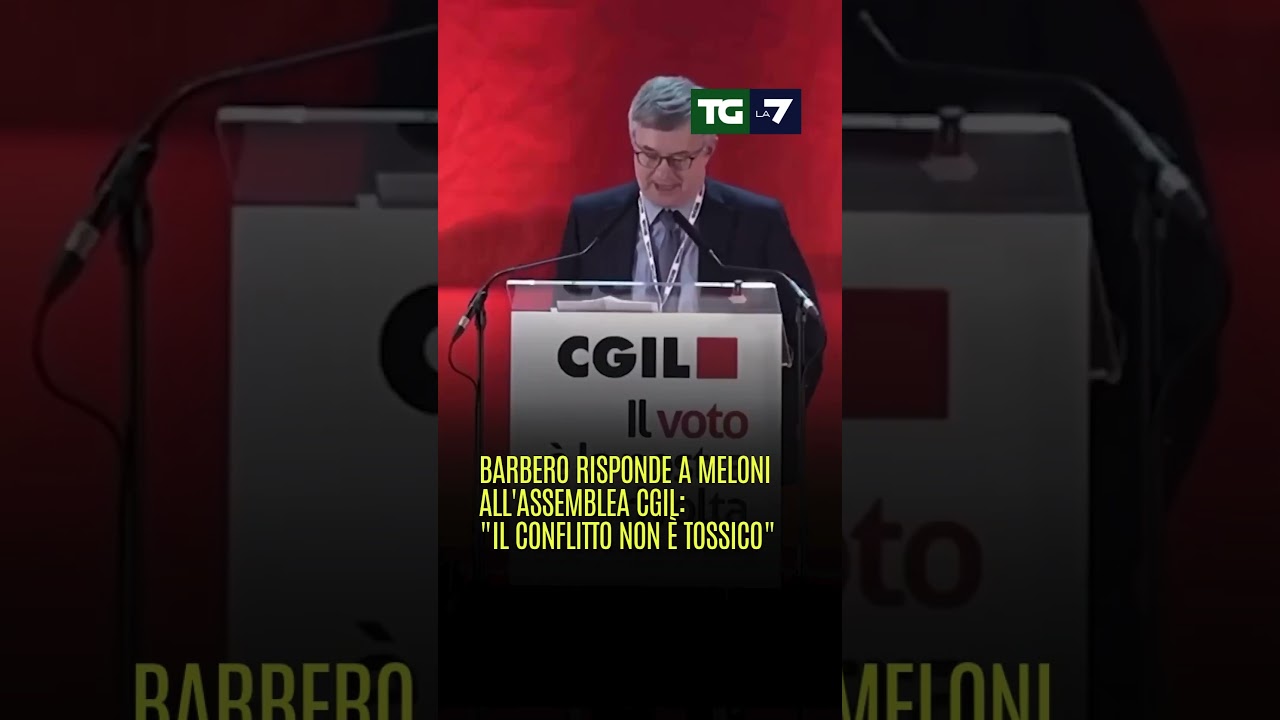 #Barbero risponde a #Meloni all'assemblea Cgil: "Il conflitto non è tossico"