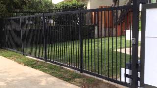 Iron and Wood Gate Installation Celebrity Home Toluca Lake