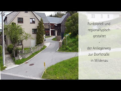 Funktionell und regionaltypisch gestaltet – der Anliegerweg zur Dorfstraße in Mildenau