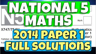 National 5 2014 Paper 1