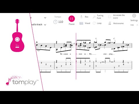 Simon & Garfunkel : The Sound of Silence (Intermediate Level) - Guitar Tab/Sheet Music