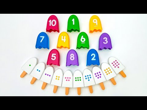 Learn Numbers with Ice Cream Popsicles | Counting 1 - 10 & Colors | Educational Video for Toddlers