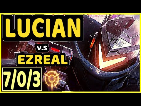 BANG (LUCIAN) vs EZREAL - 7/0/3 KDA BOTTOM ADC GAMEPLAY - KR Ranked DIAMOND