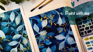 Watercolor tutorial🎨Negative painting technique