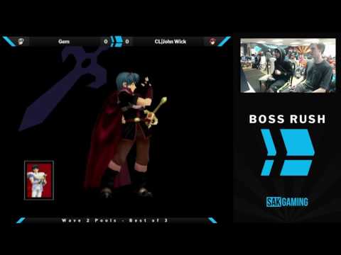 Boss Rush: Shroomed Pools - Gem (White Marth) vs CL|John Wick (Red Marth)
